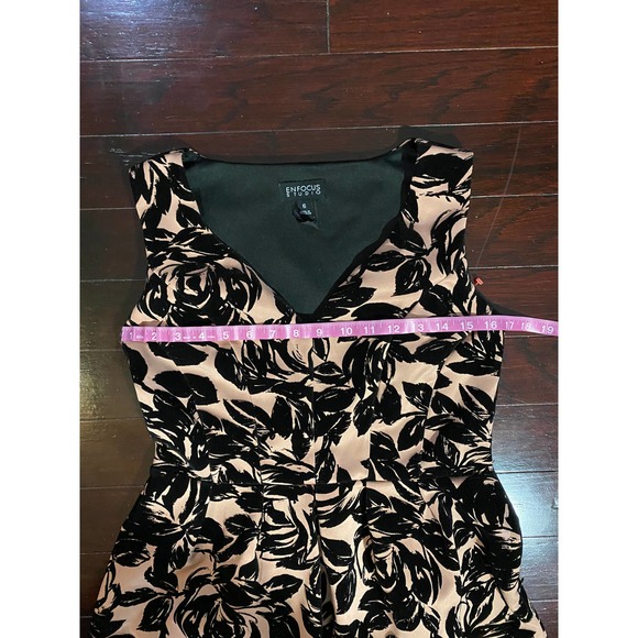 Enfocus Studio Dress V-Neck Sleeveless Size 6 Multi Season Pink Black - Picture 7 of 8